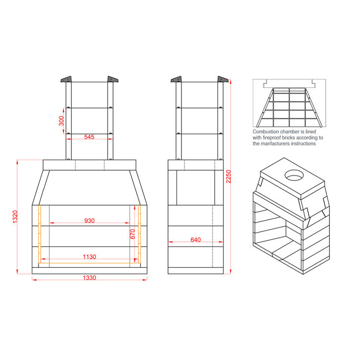 Garden Fireplace 1200 Model - Image 4
