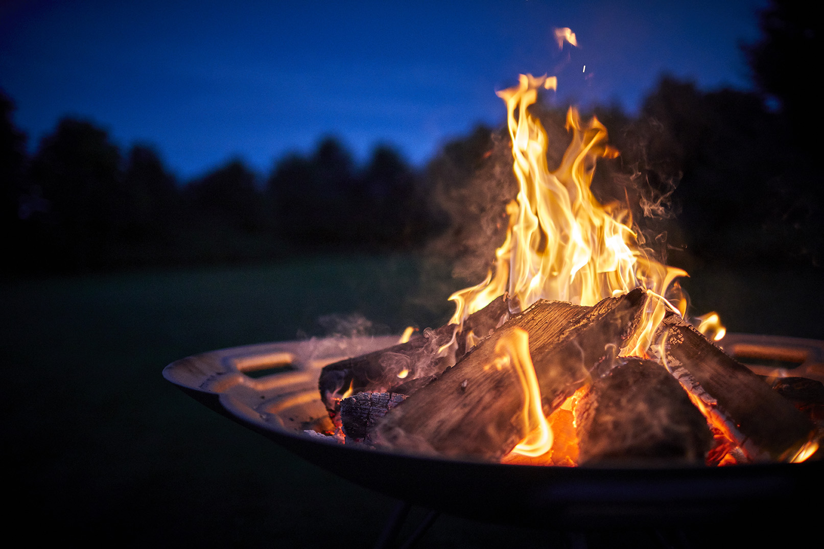 Lotus Cast Aluminium Firebowl - Low - Image 2