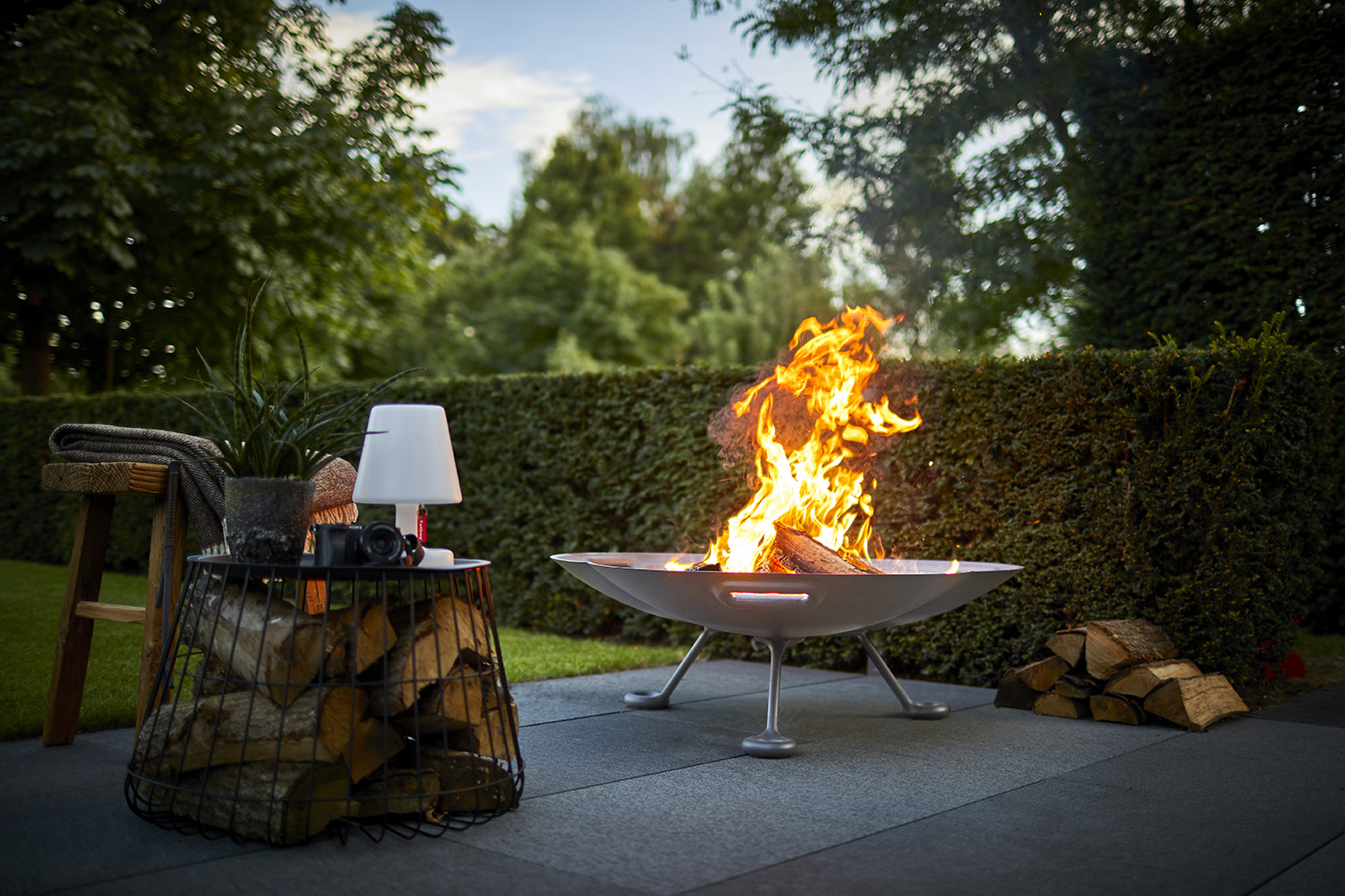 Lotus Cast Aluminium Firebowl - Low