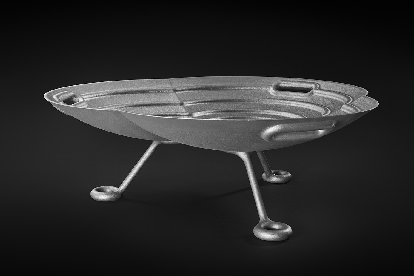 Lotus Cast Aluminium Firebowl - Low - Image 3