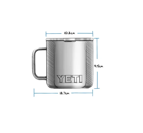 Yeti Rambler 14oz Mug - Stainless Steel - Image 3